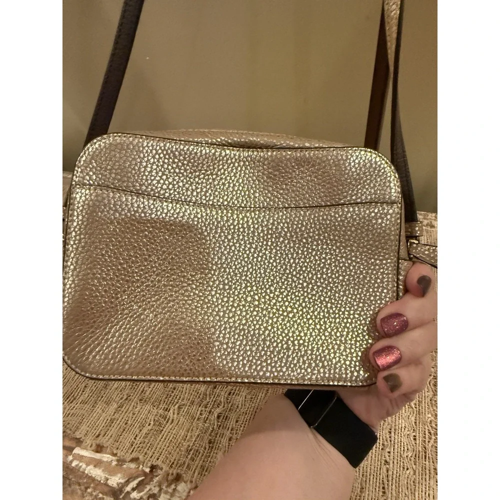 Limited Edition Coach Rose Gold Pink Mini Leather‎ Camera Crossbody bag